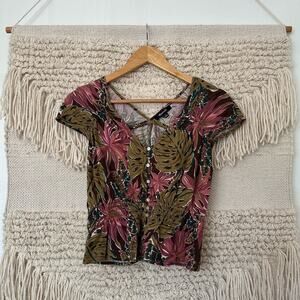 Madewell Shirred Cap Sleeve Top